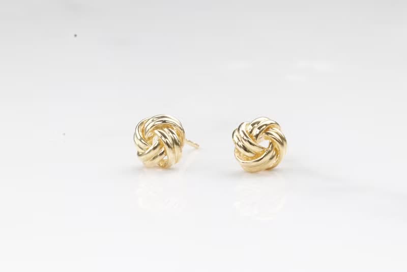14K Twisted roll Earring 麻花耳針耳環