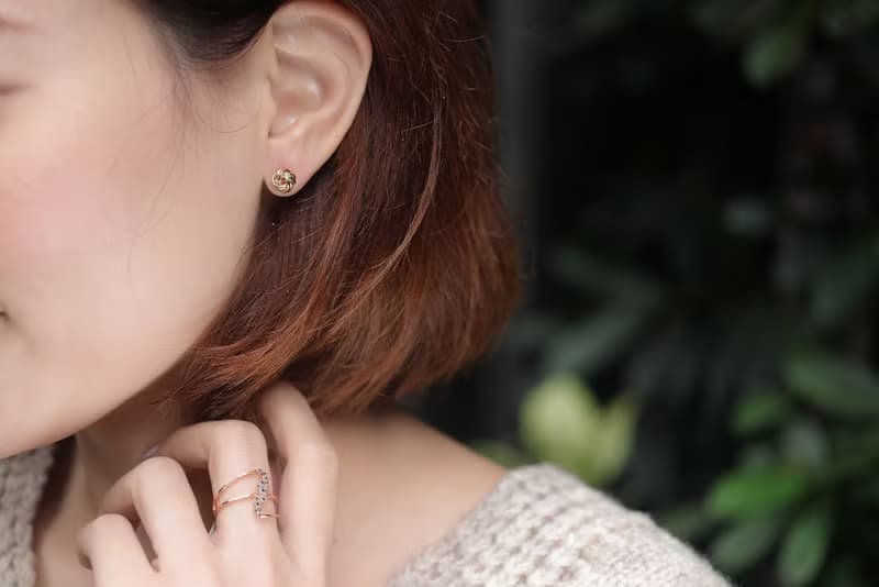 14K Twisted roll Earring 麻花耳針耳環