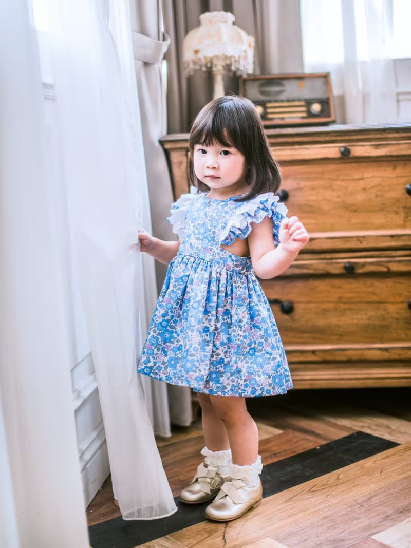 英國LIBERTY FABRICS女童Stella法式圍裙洋裝