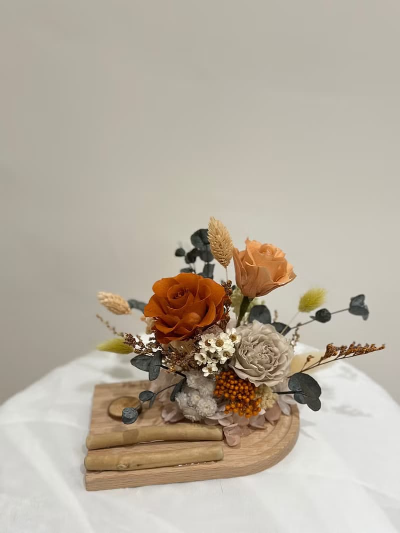 永生花名片座 辦公室療癒小物 新年禮物 開幕賀禮 代寫卡片