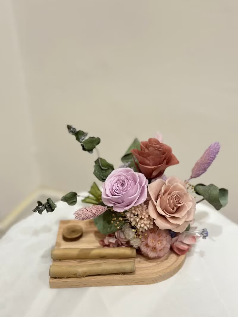 永生花名片座 辦公室療癒小物 新年禮物 開幕賀禮 代寫卡片