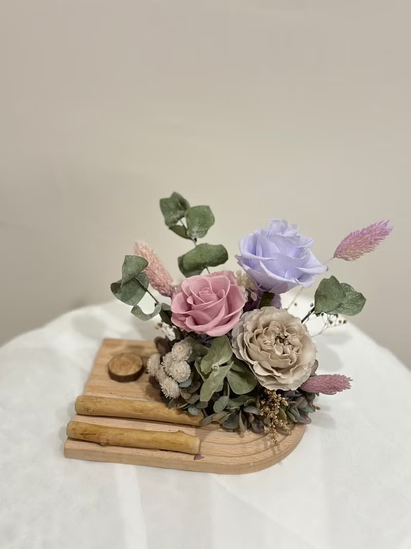永生花名片座 辦公室療癒小物 新年禮物 開幕賀禮 代寫卡片
