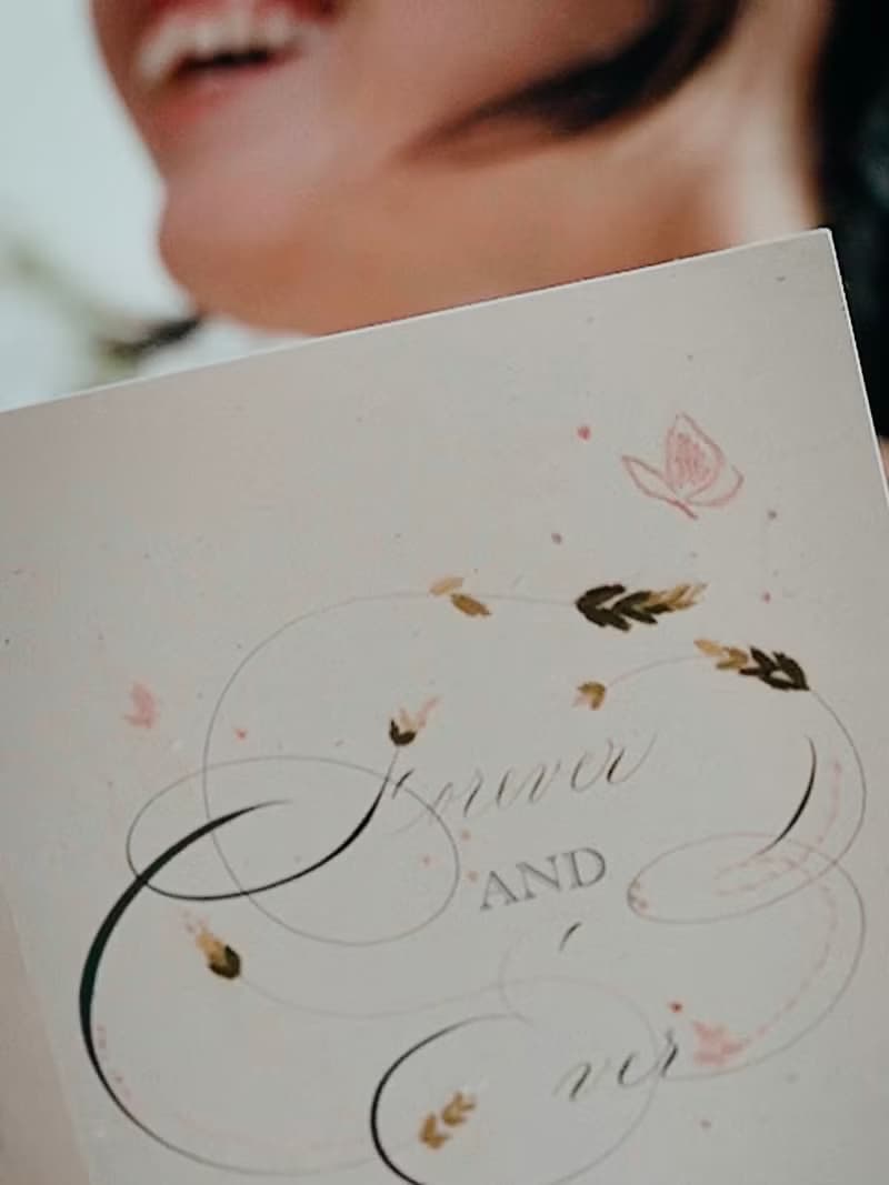 | 紙刺繡結婚組合 -  盛夏系列 結婚書約&誓言卡 |