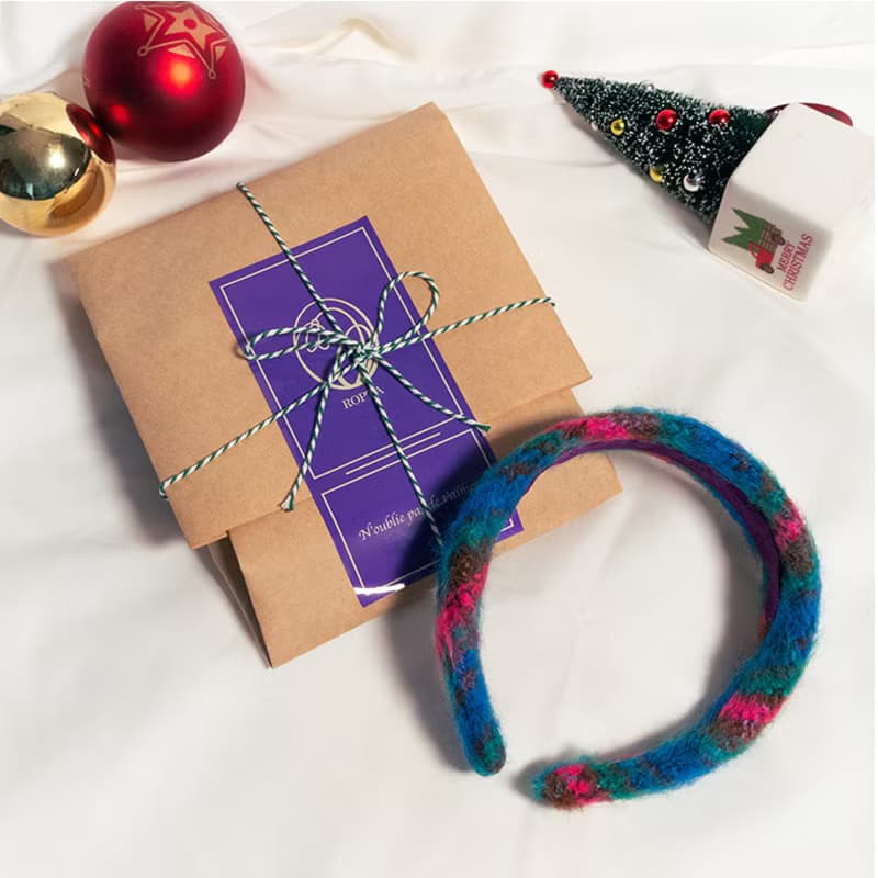 hot color retro wool blend hairband handmade headband