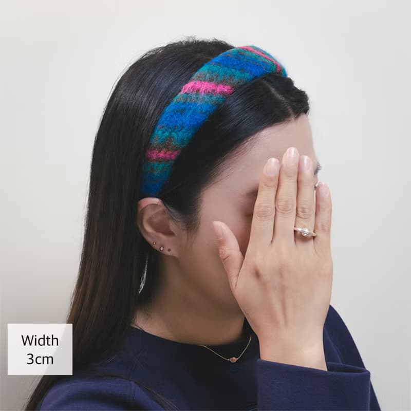 hot color retro wool blend hairband handmade headband