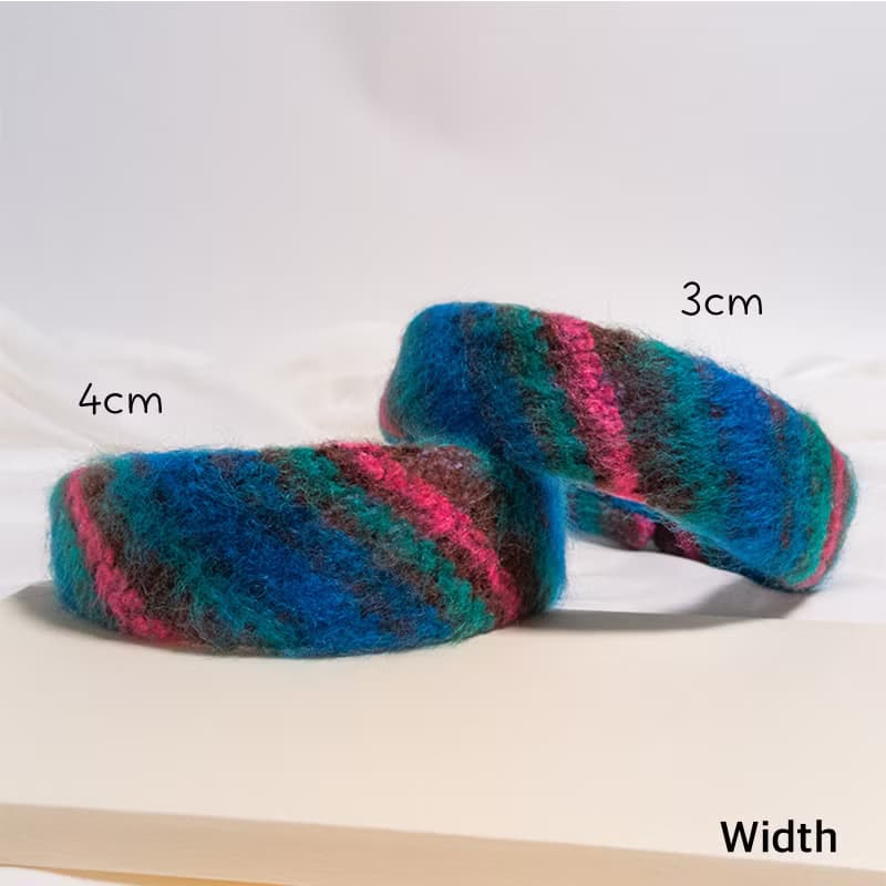 hot color retro wool blend hairband handmade headband