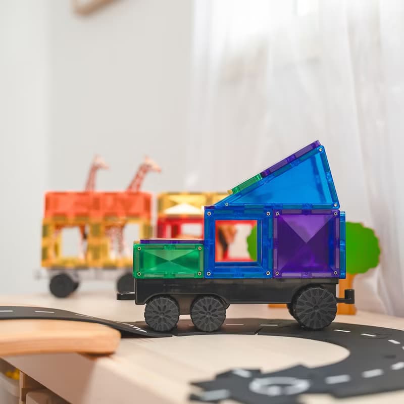 澳洲Connetix彩虹磁力積木-磁力運輸車組(50pc) 兒童玩具