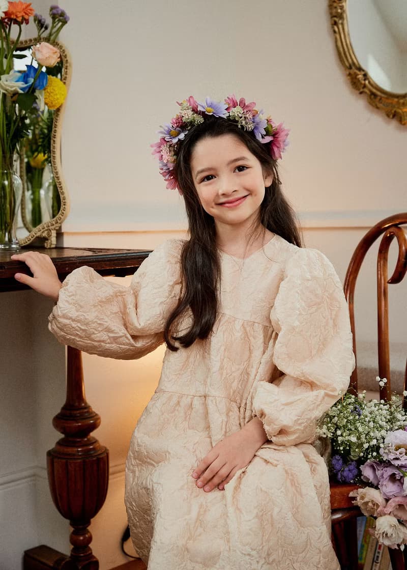 a floral corsage dress