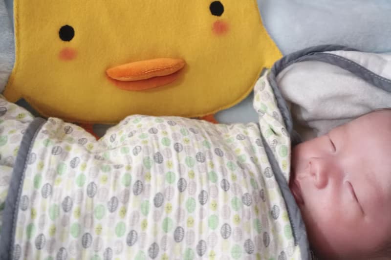  Bucute小黃鴨口水巾/寶寶的彌月禮物/口水巾/彌月