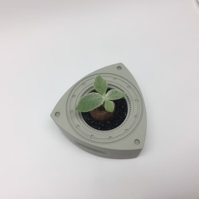 轉子引擎造型水泥盆