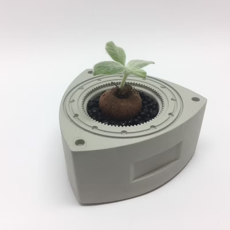 轉子引擎造型水泥盆
