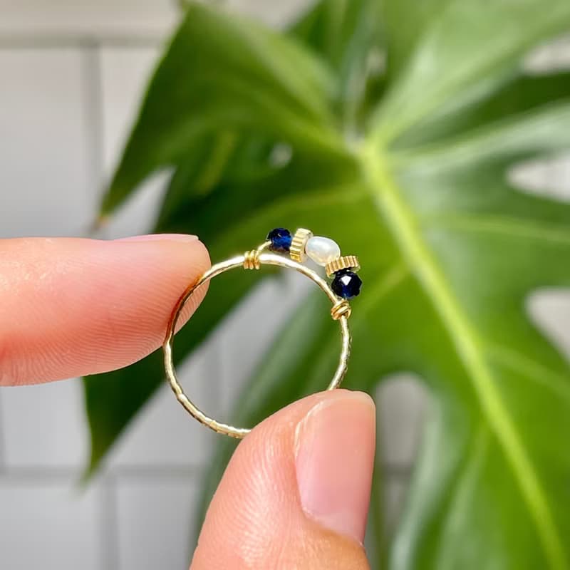 老林雜貨 | 青金石珍珠戒指