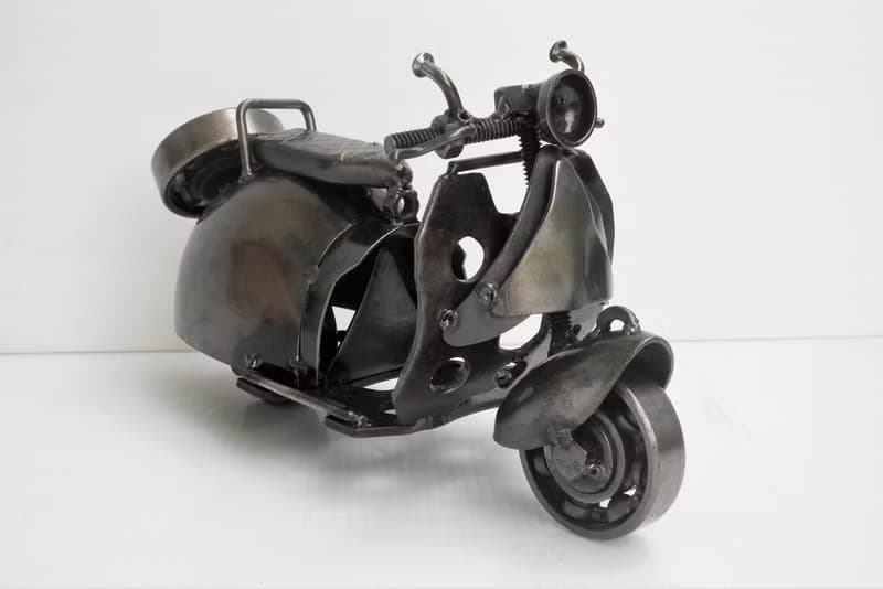 One-Of-A-Kind Christmas Gift Idea, Vespa (A) Motorcycle Welding sculptures
