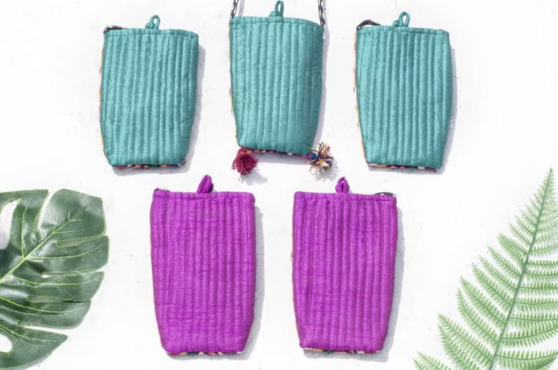 手工刺繡手機套 民族風卡夾 手工刺繡悠遊卡套-印度沙漠花朵刺繡