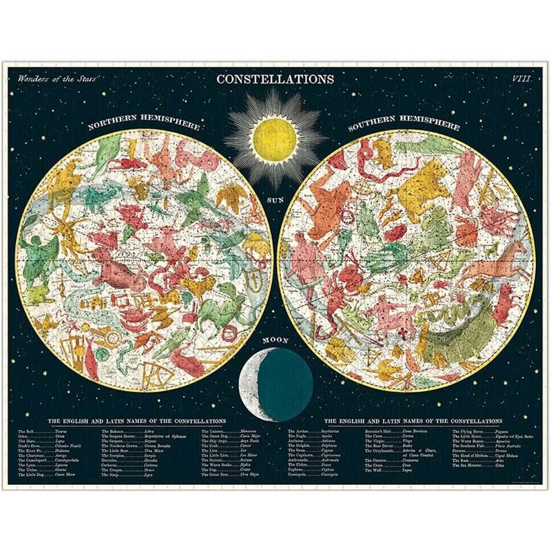 Cavallini & Co.  圓罐1000片拼圖_星座(下單前請先詢問!)