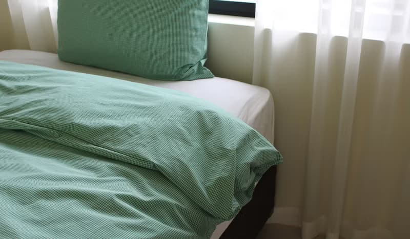 Made in korea Green gingham check Cotton bedding set 被套枕套組 gift