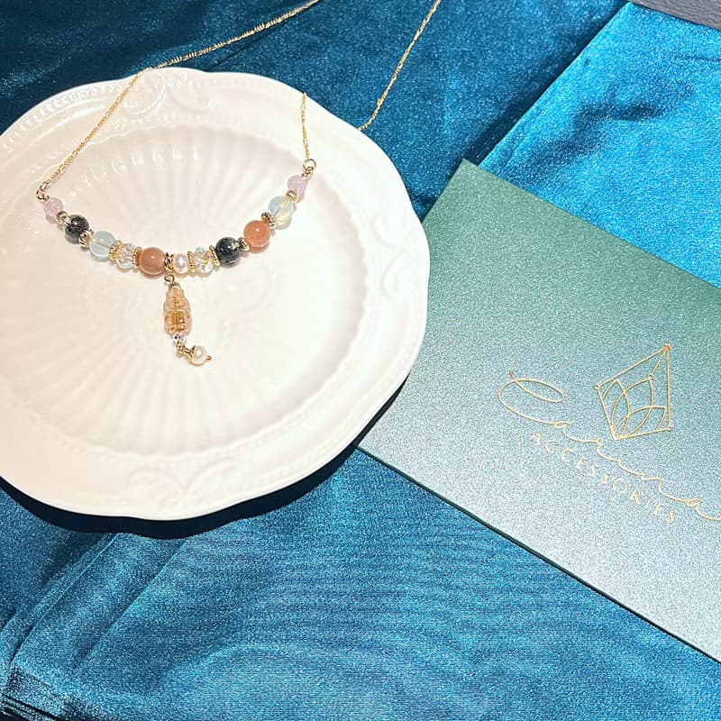 carina accessories 開運 水晶 能量 項鍊 鈦晶貔貅 招財