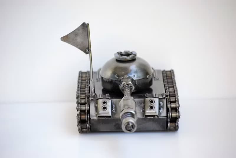 One-Of-A-Kind Gift, Tank Scrap metal sculpture, Wow gift for Dad