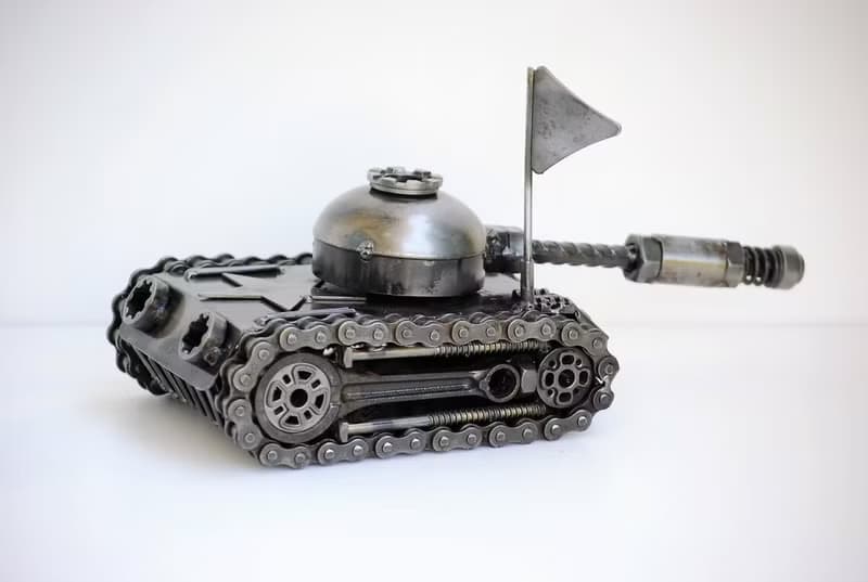 One-Of-A-Kind Gift, Tank Scrap metal sculpture, Wow gift for Dad
