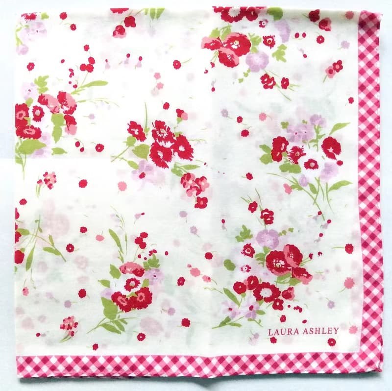 Laura Ashley Vintage Scarf Floral 23 x 23 inches