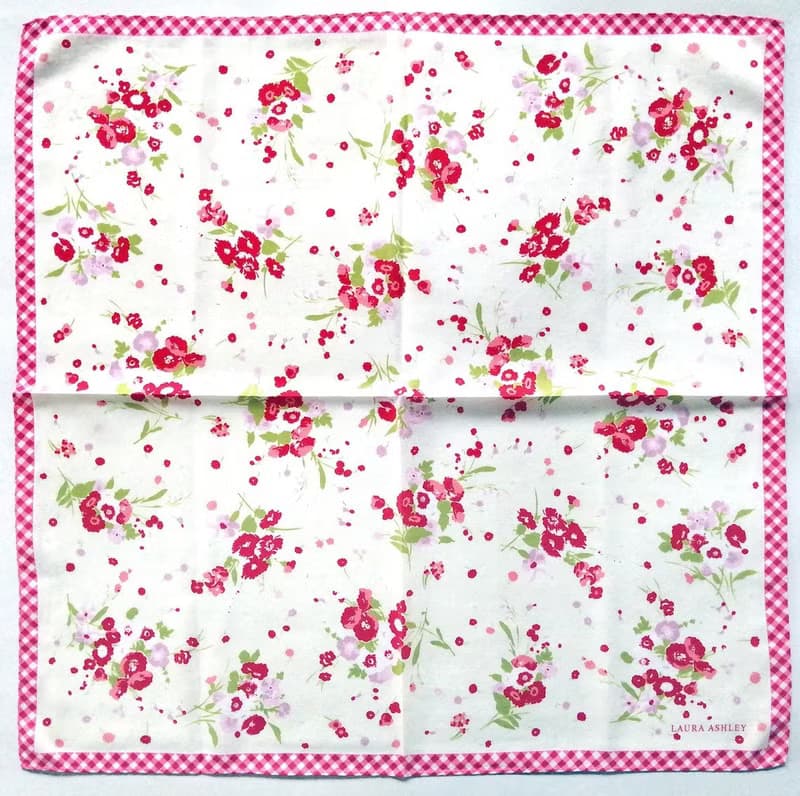 Laura Ashley Vintage Scarf Floral 23 x 23 inches