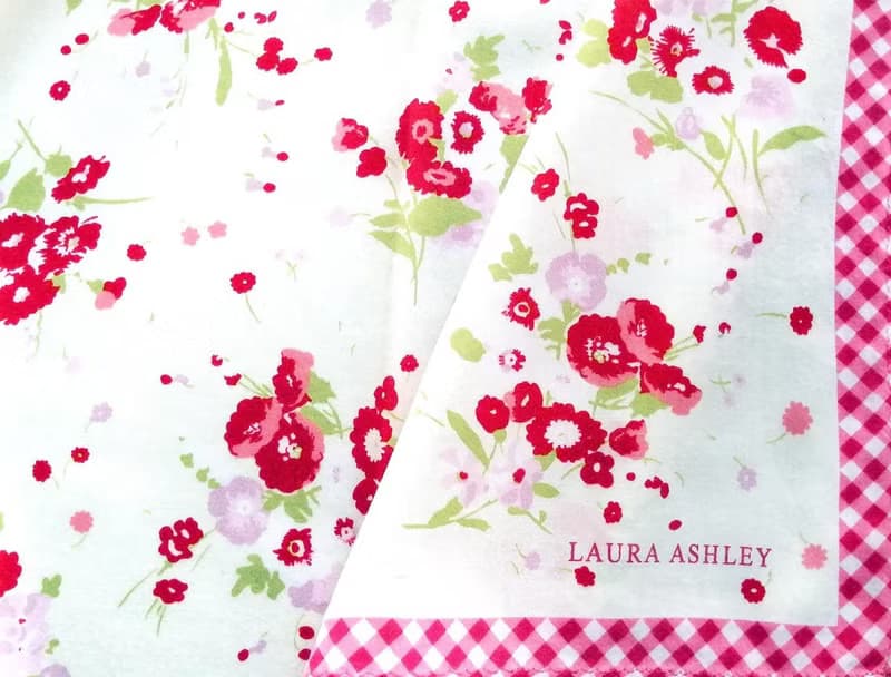 Laura Ashley Vintage Scarf Floral 23 x 23 inches