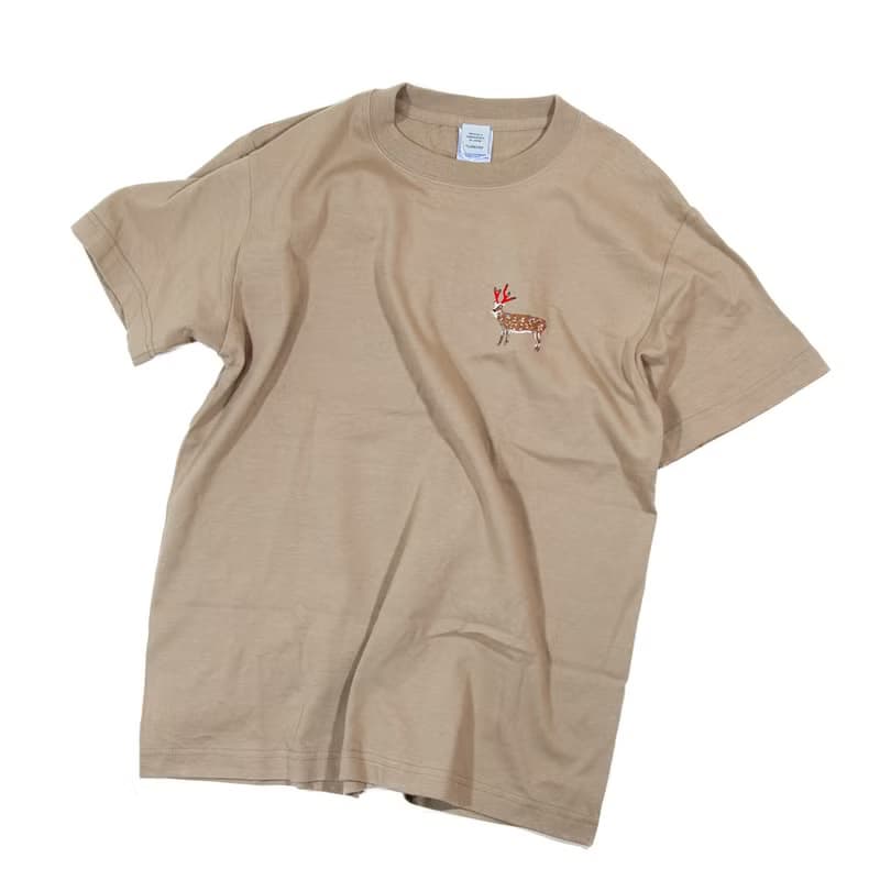 動物好きへのギフトに　鉛筆の鹿　刺繍TシャツS~XL　レディースS~L  Tcollector