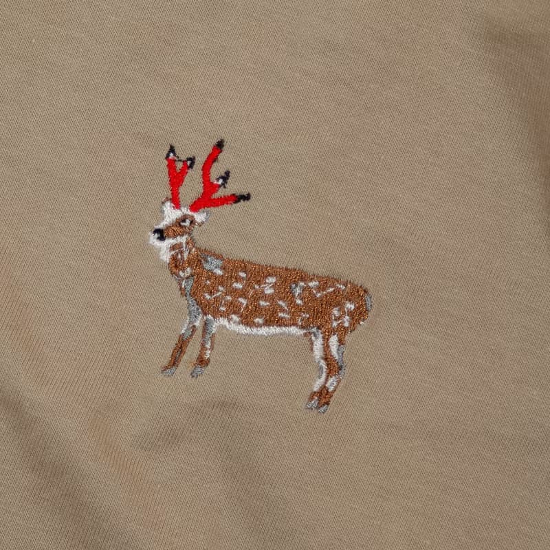 動物好きへのギフトに　鉛筆の鹿　刺繍TシャツS~XL　レディースS~L  Tcollector