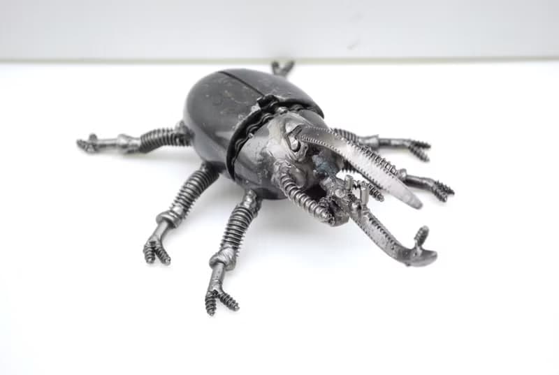 Beetle Metal Sculpture, Gift For Anniversary, Welding Sculpture