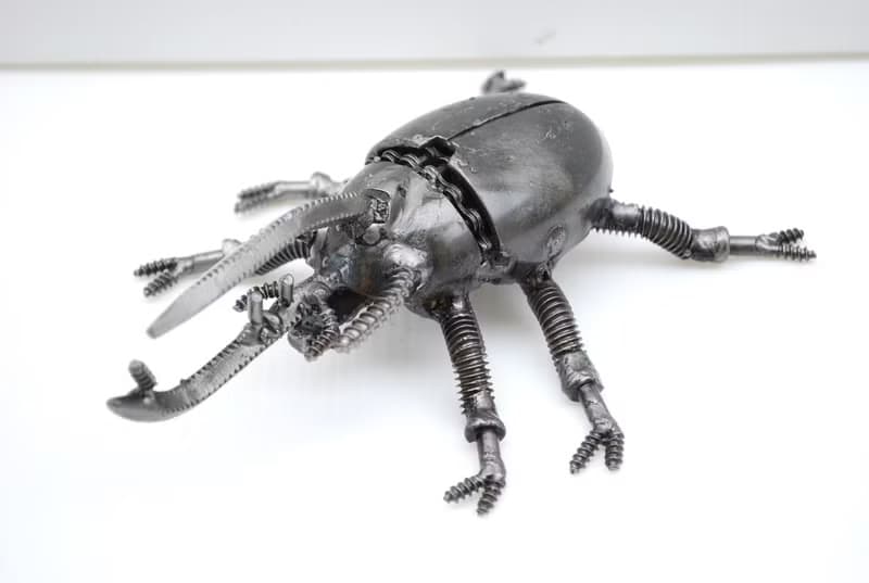 Beetle Metal Sculpture, Gift For Anniversary, Welding Sculpture