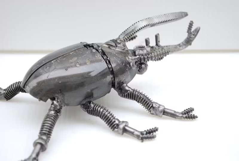Beetle Metal Sculpture, Gift For Anniversary, Welding Sculpture