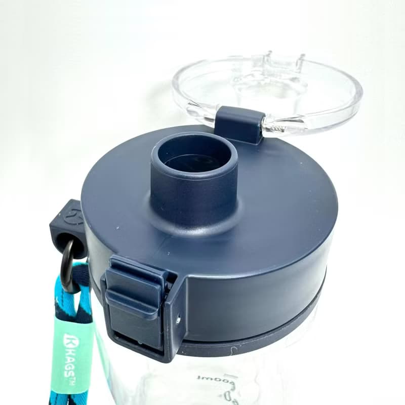AQUARECHARGE 系列 Tritan 600毫升水壺連彈力斜背帶 - 太空