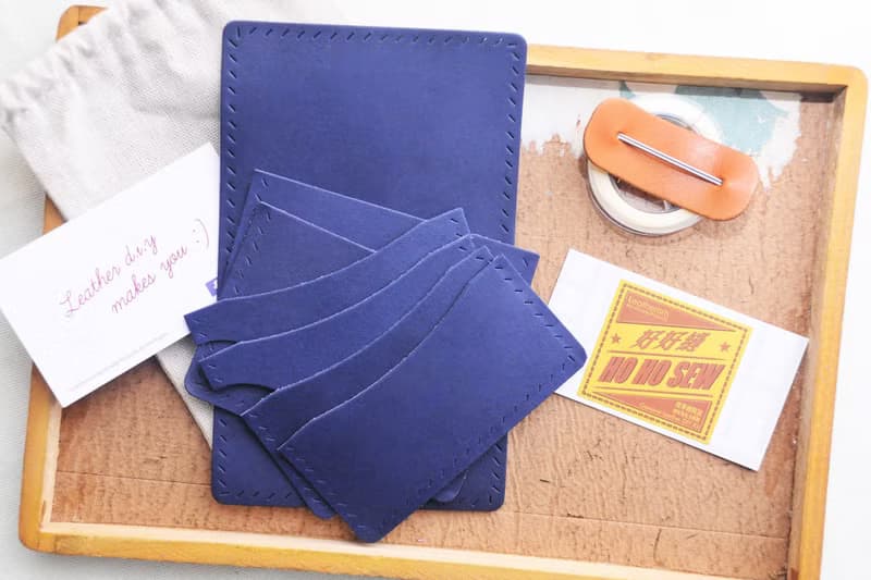 對摺6咭位咭套 好好縫 皮革DIY材料包 卡片套 簡約實用 卡套 咭包