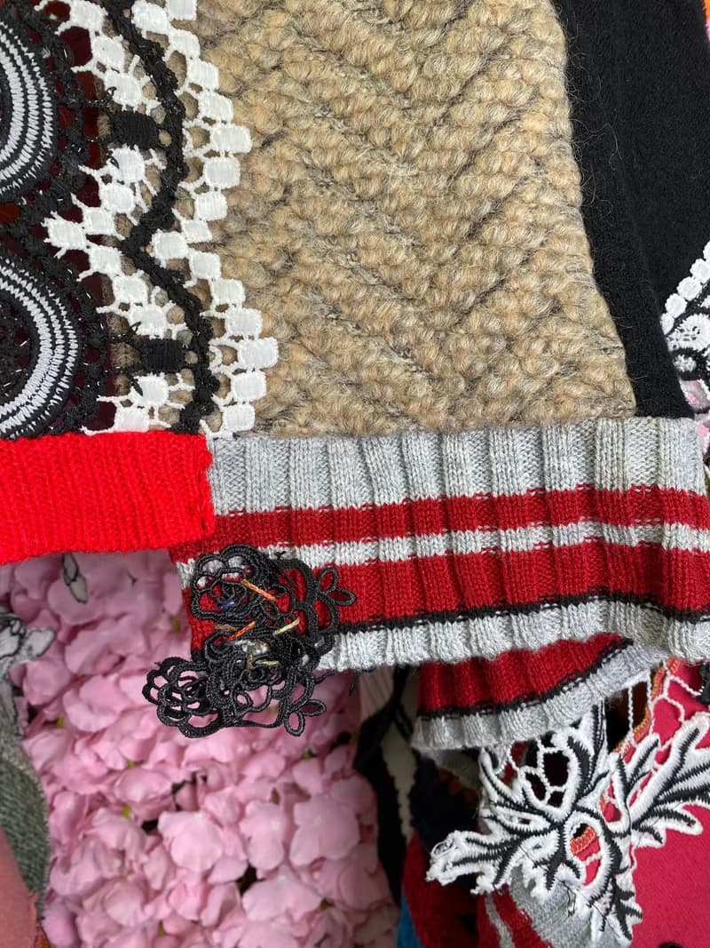 OTT只此一件•超重工民族風手鈎手編織花刺繡蕾絲披肩頸巾圍巾