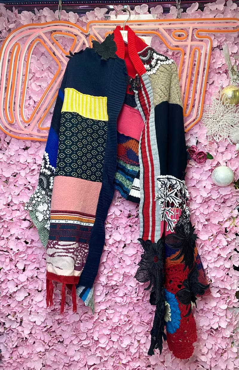 OTT只此一件•超重工民族風手鈎手編織花刺繡蕾絲披肩頸巾圍巾