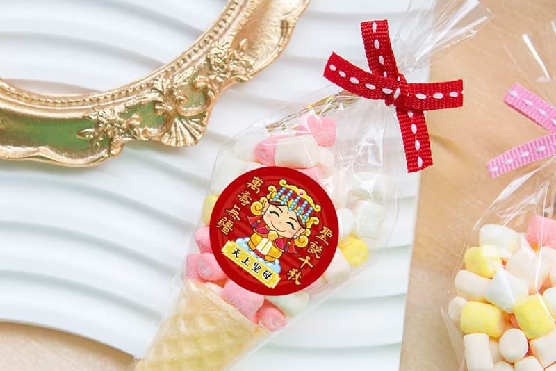 Q版神明祝壽 迷你甜筒棉花糖 神明生日 神明祭拜 結緣品 拜拜供品