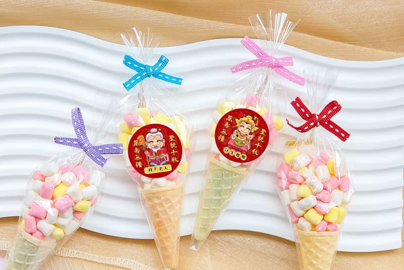 Q版神明祝壽 迷你甜筒棉花糖 神明生日 神明祭拜 結緣品 拜拜供品