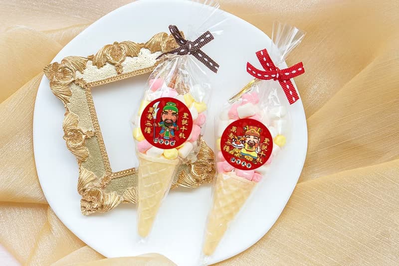 Q版神明祝壽 迷你甜筒棉花糖 神明生日 神明祭拜 結緣品 拜拜供品