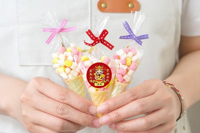 Q版神明祝壽 迷你甜筒棉花糖 神明生日 神明祭拜 結緣品 拜拜供品