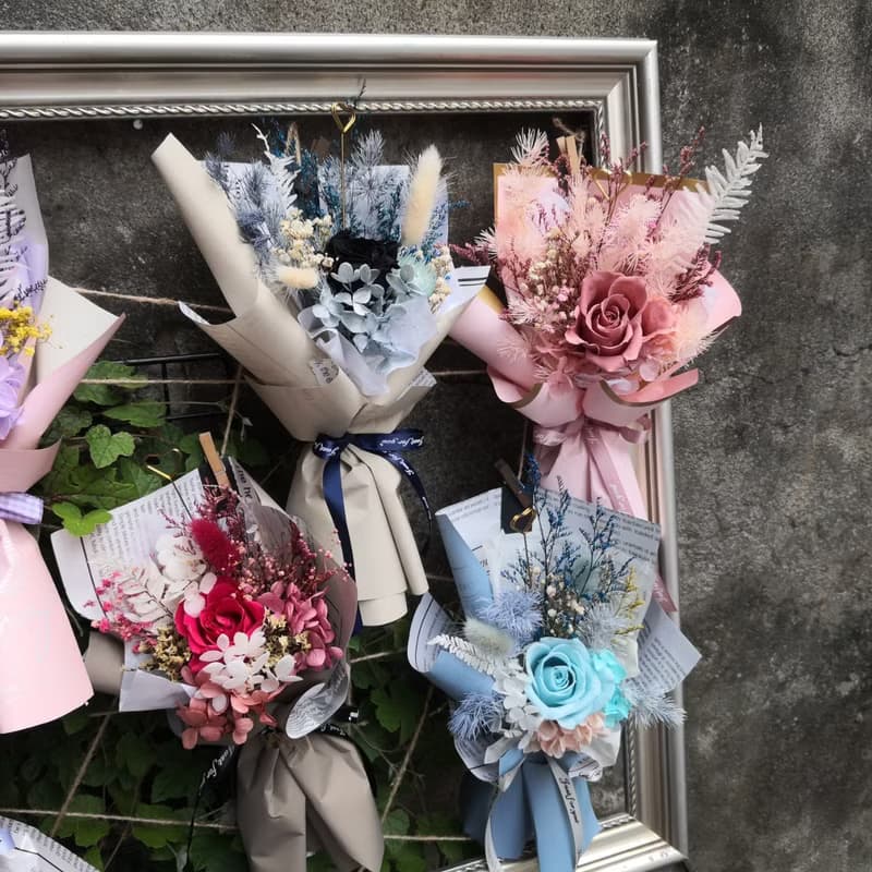 超多顏色!!! 韓式 平價花束 乾燥花束 永生花束 情人節乾燥花 生