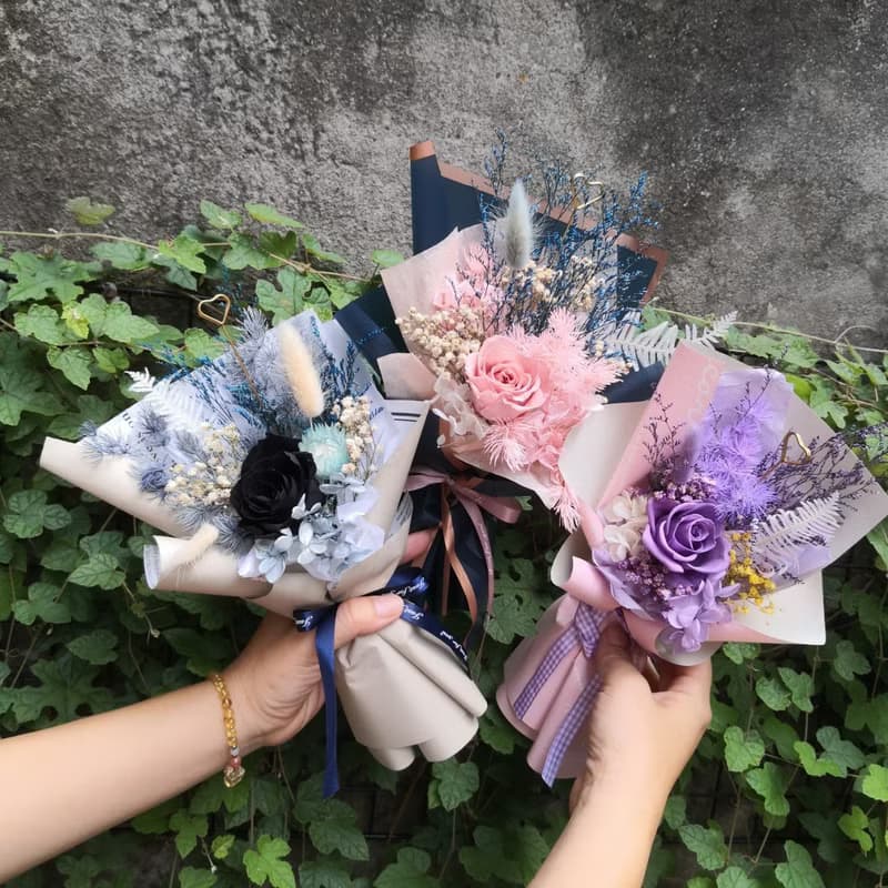 超多顏色!!! 韓式 平價花束 乾燥花束 永生花束 情人節乾燥花 生