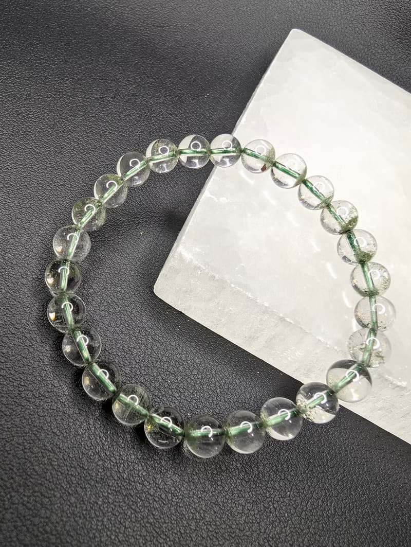 綠幽靈 手串 手鍊 天然水晶 水晶手串 7mm 水晶手鍊