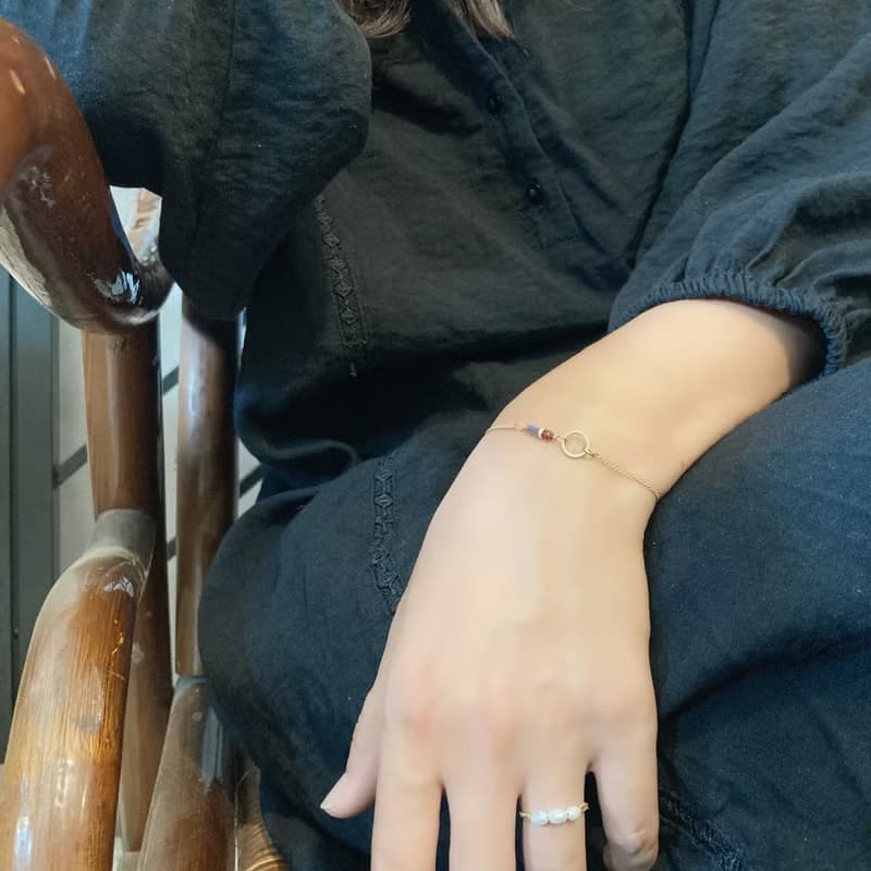 老林雜貨Travelin 琉璃黃銅細手鍊 三色