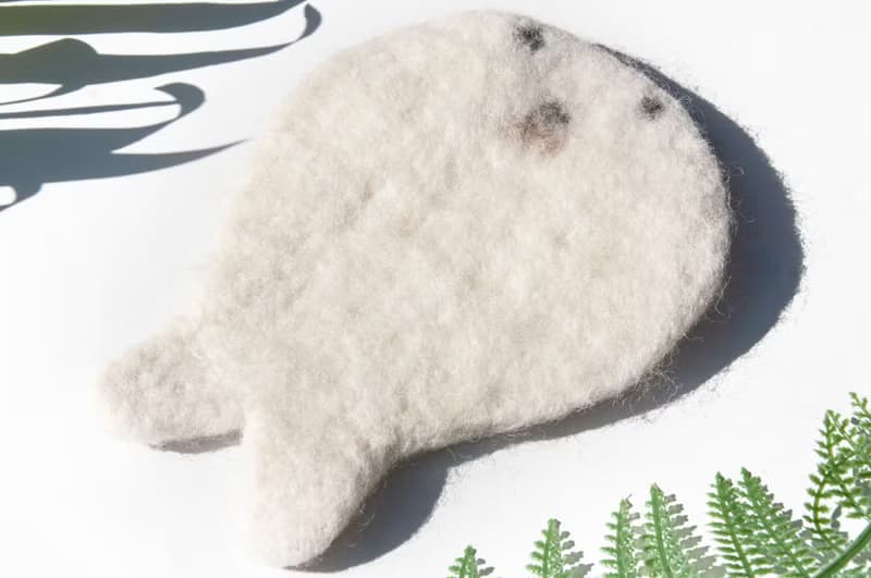 情人節禮物 聖誕交換禮物 羊毛氈杯墊  海洋動物杯墊-海豹吸水墊