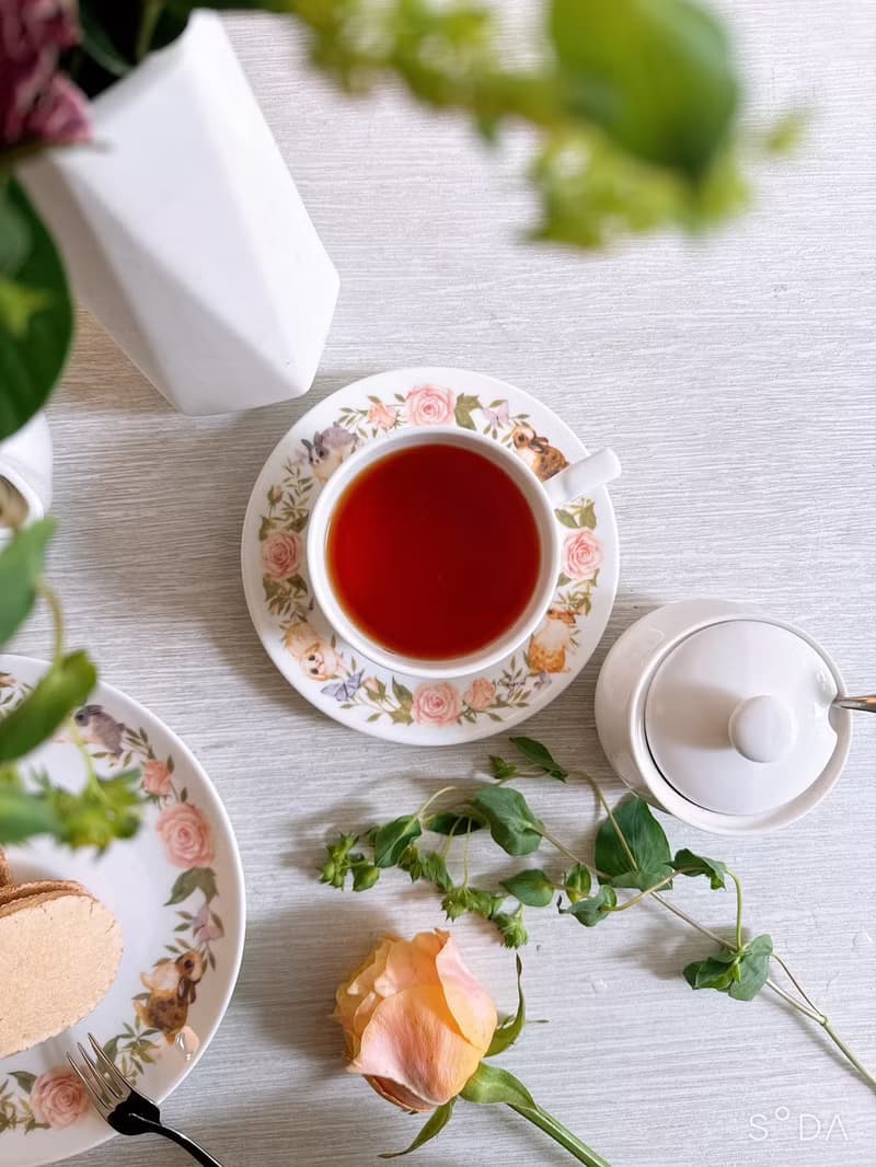 合作插畫藝術家-英格藍貓 兔兔薔薇花園下午茶骨瓷組