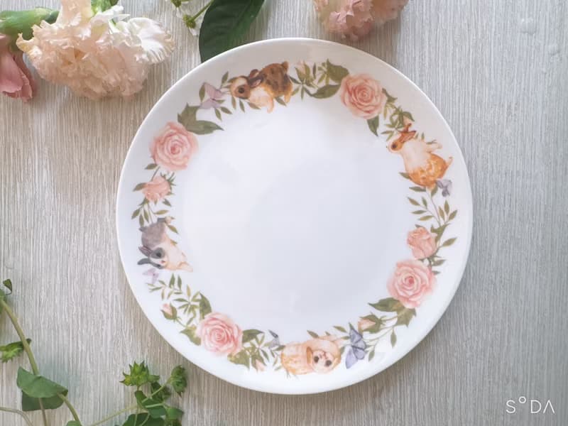 合作插畫藝術家-英格藍貓 兔兔薔薇花園下午茶骨瓷組