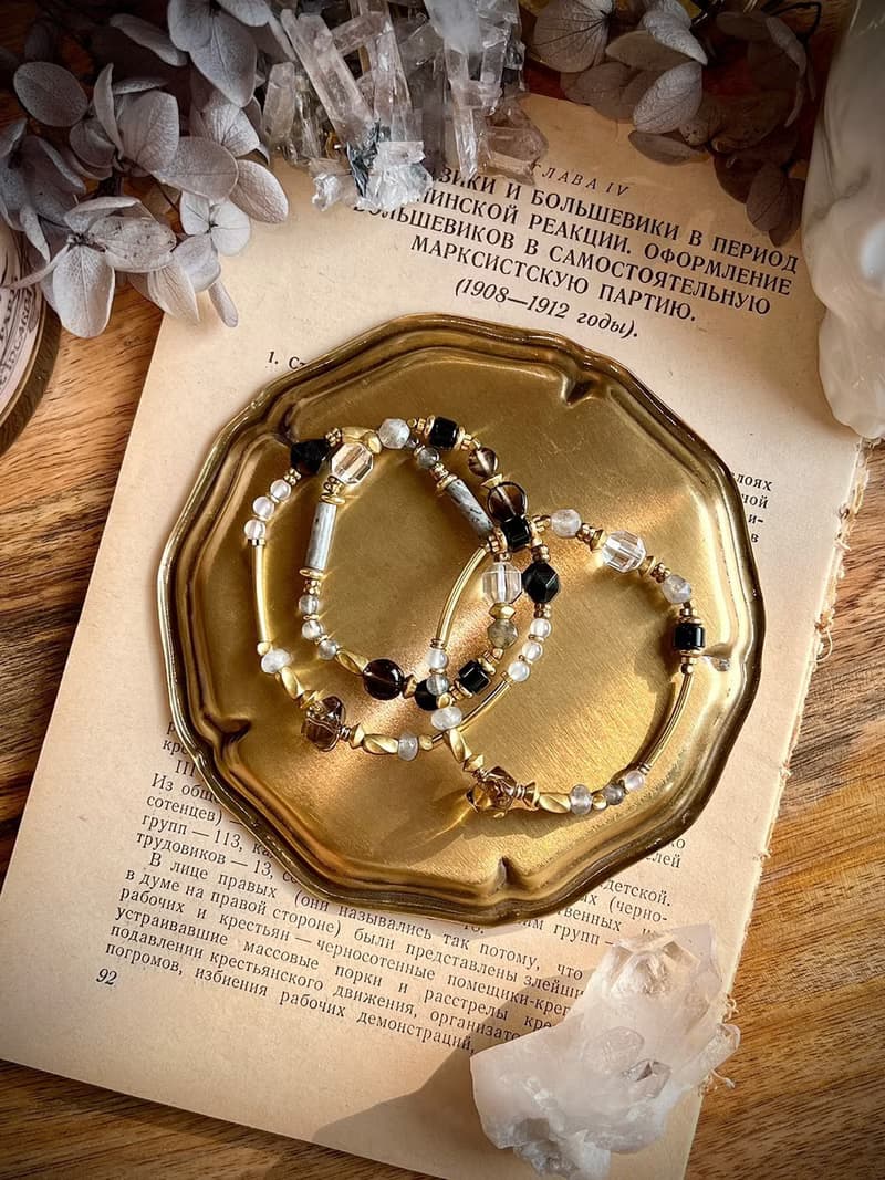 -菸癮-天然水晶手鏈/黃銅手鍊