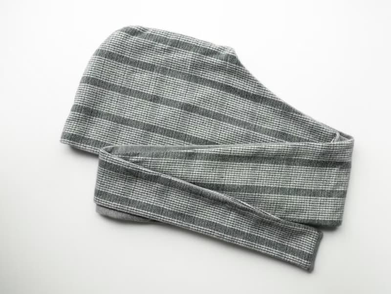 Mist 系列 - 鐵暮 * 綠色 格紋 混織毛料 圍巾 連帽圍巾