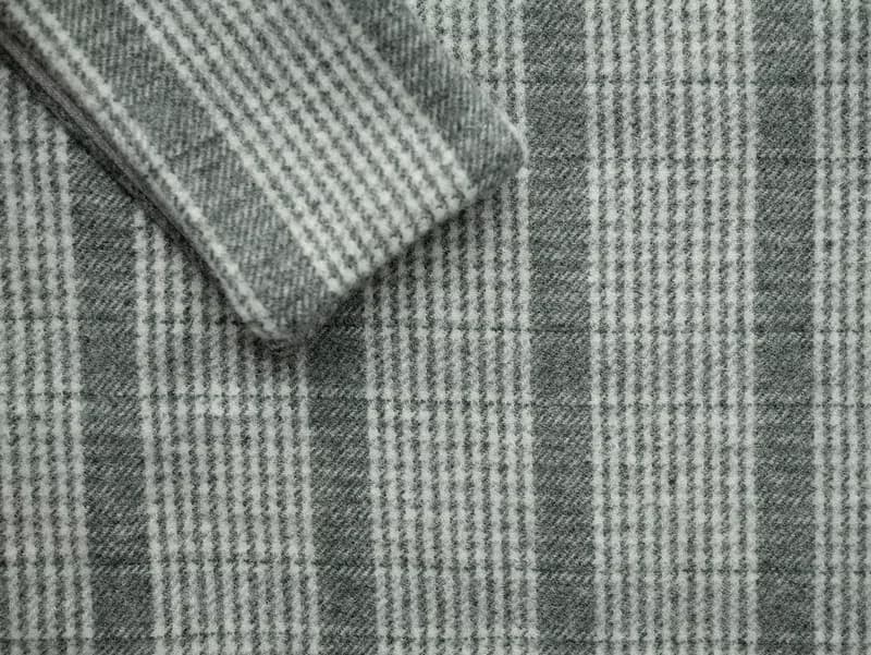 Mist 系列 - 鐵暮 * 綠色 格紋 混織毛料 圍巾 連帽圍巾