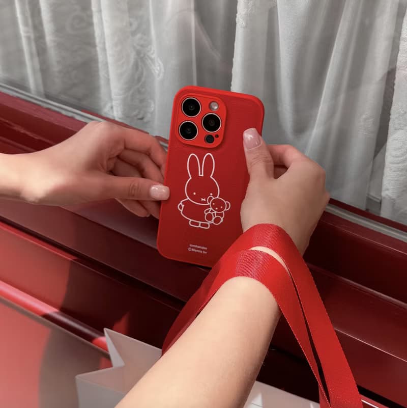 【Pinkoi x miffy】The Classic miffy紅色PU皮款全包邊手機殼